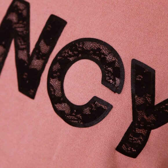 Betsey Johnson Performance Mauve Pink FANCY Lace Applique Crew Neck Sweatshirt S - Picture 7 of 12